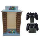 Porta 11 Jogos Físico Super M + Suporte Controle 22x16,3x29,4 Mdf Madeira Adesivada