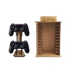 Porta 11 Jogos FÍSico + Suporte Controle Ps4 Gamer Laser Mdf Madeira