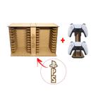 Porta 22 Jogos FÍSico + Porta Controle Ps Gamer Laser Mdf Madeira