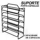 Porta 40 Cápsulas De Café Suporte Nespresso Aramado Aço Preto