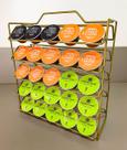 Porta 50 Cápsulas de Café Dolce Gusto Suporte Reforçado Preto Dourado Organizador Suporte bancada