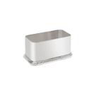 Porta-adoçante retangular em prata Silverlux Croisé 8,5x4cm