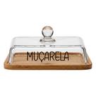 Porta Alimentos com Tampa de Vidro (19 cm) Muçarela