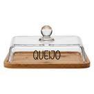 Porta Alimentos com Tampa de Vidro (19 cm) Queijo Porta Alimentos com Tampa de Vidro (19 cm) Queijo