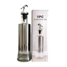 Porta Azeite Vinagre Galheteiro Vidro Aço Inox Com Dosador