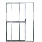 Porta balcão 2 folhas 2,10x1,50 com fechadura no alumínio brilhante Porta balcão 2 folhas 2,10x1,50 com fechadura no alumínio brilhante