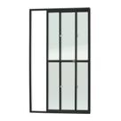 Porta Balcão 2 Folhas Super 25 Vidro Liso 210cm x 120cm Brimak Preto Porta Balcão 2 Folhas Super 25 Vidro Liso 210cm x 120cm Brimak Preto