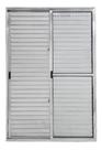 Porta Balcão 3 Fls 2,10x1,50 Alumínio Brilhante C/trinco
