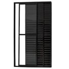 Porta balcão 3 folhas 2.10x1.20 com trinco brilhante linha 20