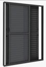 Porta balcão 3 folhas 210 x 150 com fechadura linha suprema alumínio preto.