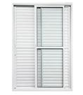 Porta Balcão 3 Folhas Linha 20 com Trinco 210x120 Branco Brilhante