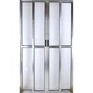Porta balcão 4 folhas 2,10x1,80 com fechadura no alumínio brilhante