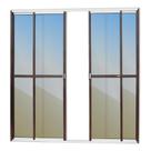 Porta Balcão 4 Folhas Super 25 Vidro Reflex 210cm X 240cm Brimak Porta Balcão 4 Folhas Super 25 Vidro Reflex 210cm X 240cm Brimak
