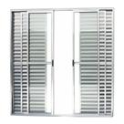 Porta balcão 6 folhas 210x150 brilhante com trinco linha 20