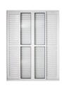 Porta balcão 6 folhas 2,10x1,50 com fechadura no alumínio branco