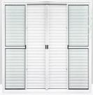 Porta Balcao 6 Folhas aluminio branco Com trinco 2,10x1,50