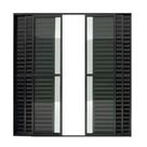 Porta Balcão 6 folhas com Trinco Alumínio Brilhante, Branco ou Preto Linha 20 Normatizada