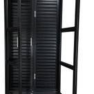 Porta Balcão de Aço Laminada 215x120cm com Vidro Premium Yescasa Preto