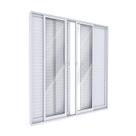 Porta Balcão de Alumínio 4 Folhas Móveis e 2 Fixas com Fecho Embutido 215x200cm Lucasa Ideale Branco