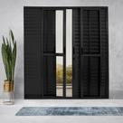 Porta Balcão de Alumínio 6 Folhas 210 X 180cm com Fechadura Linha 25