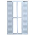 Porta Balcão de Correr com Veneziana de Alumínio Branco 6 Folhas Hale Esquadrias - 2.10 (A) X 1.50 (L) Porta Balcão de Correr com Veneziana de Alumínio Branco 6 Folhas Hale Esquadrias - 2.10 (A) X 1.50 (L)
