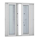 Porta Balcão de Correr em Alumínio Multiflex 216 x 200 x 17,5 cm 6 Folhas Aluminium Sasazaki