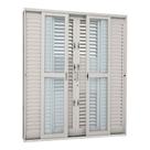 Porta Balcão de Correr Multiflex em Aço 217 x 200 x 16,5 cm 6 Folhas Pratika Sasazaki