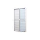 Porta Balcão em Alumínio Branco Duraline Fix 210x150x11,8cm 3 Folhas Direita Jap
