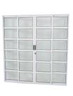 Porta balcão Travessa 4 folhas 2,10x1,50 com fechadura no alumínio branco