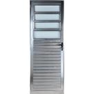 Porta basculante 2,10x80 lado DIREITO no alumínio brilhante