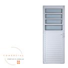 porta basculante branca linha 25 vidro jateado
