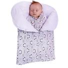 Porta Bebê Saco de Dormir Inverno 100% Algodão Aconchego Panda Branco Baby