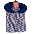 Porta Bebê Saco De Dormir Menino Quentinho Toque Básico Marinho