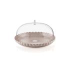 Porta Bolo com Domo BPA Free 36Cm Grande Tiffany - Taupe - Guzzini