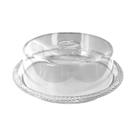 Porta Bolo Decorada Trança Com Tampa Para Mesa 26cm