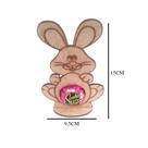 Porta Bombom mdf com base coelho feliz Páscoa Tam: 9,5L X 15A CM Cod:PASC023