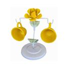 Porta Caneca com Flor Alumínio