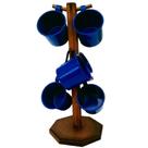 Porta Canecas Suporte Rústico com 6 Canecas em Alumínio Esmaltado Azul Royal Porta Canecas Suporte Rústico com 6 Canecas em Alumínio Esmaltado Azul Royal