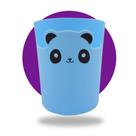 Porta caneta e treco panda azul objeto para mesa e escritório feminino e infantil Porta caneta e treco panda azul objeto para mesa e escritório feminino e infantil