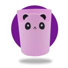 Porta caneta e treco panda lilás objeto para mesa e escritório feminino e infantil Porta caneta e treco panda lilás objeto para mesa e escritório feminino e infantil