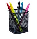 Porta Caneta, Lápis, Aramado, Quadrado, Preto, 10x8cm, By Office