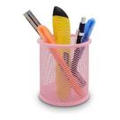 Porta Caneta Lapis Treco Metal Organizador Aramado Rosa