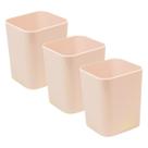 Porta caneta objetos rosa Dello kit com 3 peças