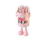 Porta-canetas Cartoon Trash Can Design Plastic Pink 500g Porta-canetas Cartoon Trash Can Design Plastic Pink 500g