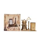 Porta-canetas com design vintage de moinho de vento com luz noturna de plástico Porta-canetas com design vintage de moinho de vento com luz noturna de plástico
