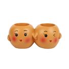 Porta-canetas Creative Resin Double Face Cute Expression D Porta-canetas Creative Resin Double Face Cute Expression D