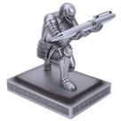 Porta-canetas e organizador de mesa Amoysanli Knight Silver Resin