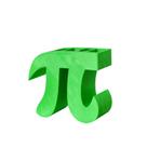 Porta-canetas Pi Symbol Plastic Green para mesa