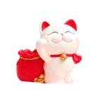 Porta-canetas Resin Lucky Cat Design 14x8x14,4cm Desktop Org