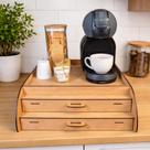 Porta Cápsula Bandeja Organizadora Dolce Gusto MDF Comporta 60 Cápsulas Catinho Do Café Premium Box Fan